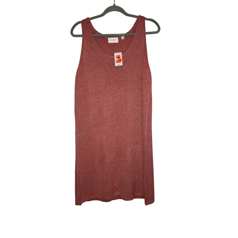 💥NWT Mia & Tess Light Pink Knit Knee Length Dress Size Large